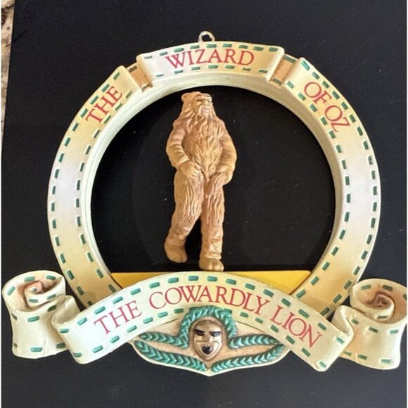 The Wizard of Oz Cowardly Lion Christmas Ornament 1988 Vintage - Picture 6 of 6